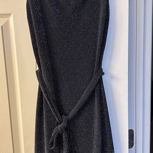 Black and silver coctail dress